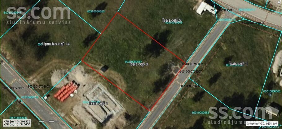 Isais cels 3, Dole, Rīgas rajons, Salaspils l. t. — zeme