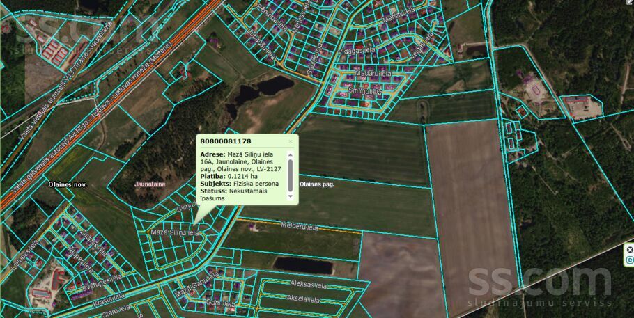 Siliņu iela 16a, Lubauši, Rīgas rajons, Olaines pag. — zeme