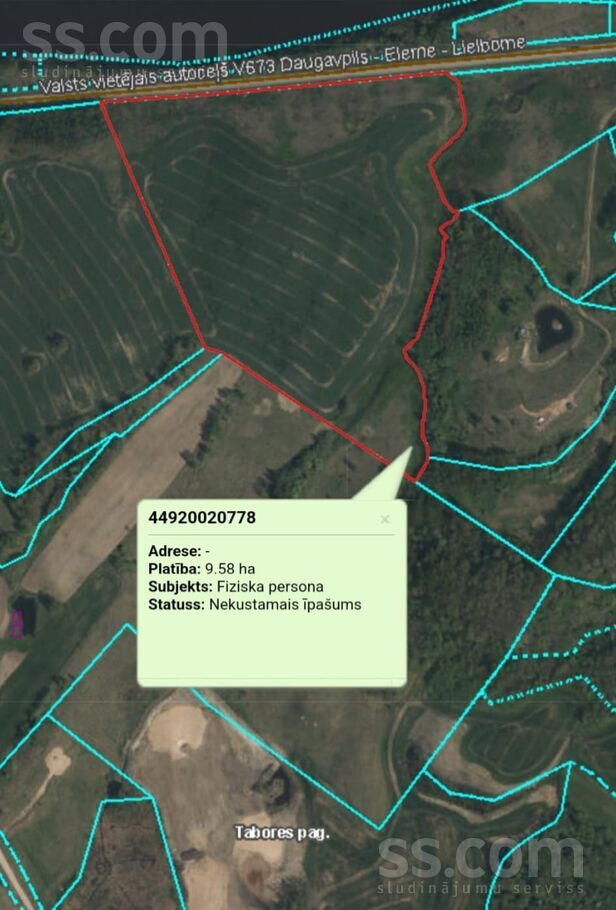 Lazovka, Lazovka, Daugavpils un raj., Tabores pag. — zeme