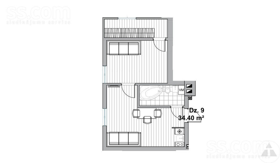 Dzelzceļa iela 3a, Jūrmala — dzivoklis