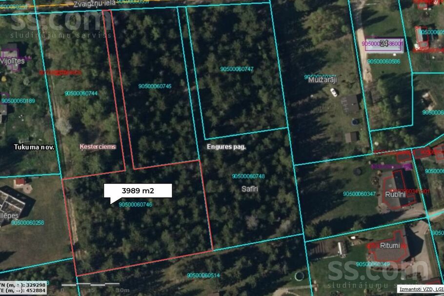 Liedagi, Ķesterciems, Tukums un raj., Engures pag. — zeme