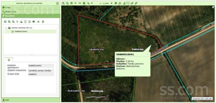 Saukas pag., Sauka, Jēkabpils un raj., Saukas pag. — zeme