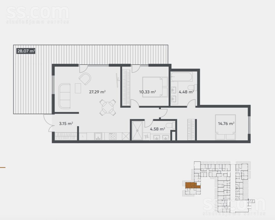 Dubultu prospekts 101, Jūrmala — dzivoklis