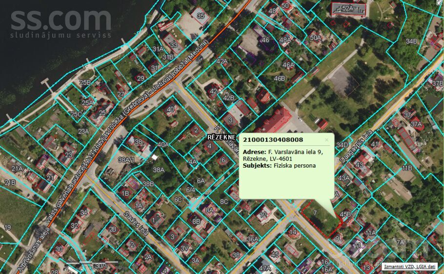 Varslavana 7, Rēzekne un raj., Rēzekne — zeme