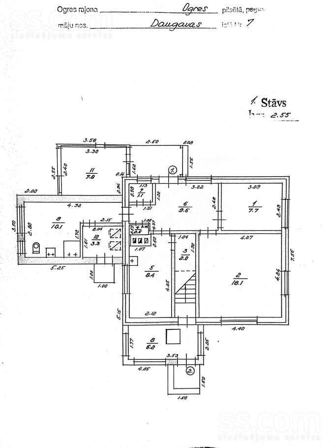 Daugavas iela 7, Ogre un raj., Ogre — maja