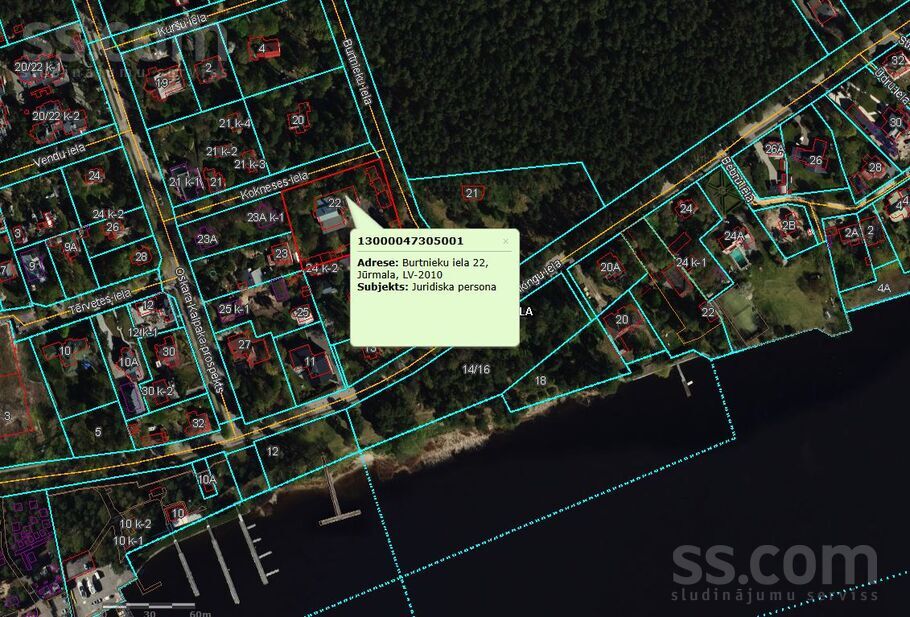 Burtnieku iela 22, Jūrmala — zeme