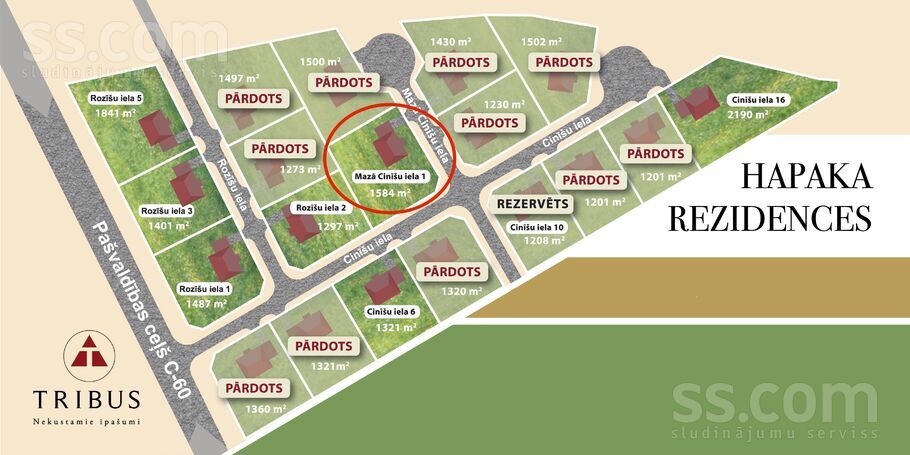 Mazā Cinīšu iela 1, Mežāres, Rīgas rajons, Babītes pag. — zeme