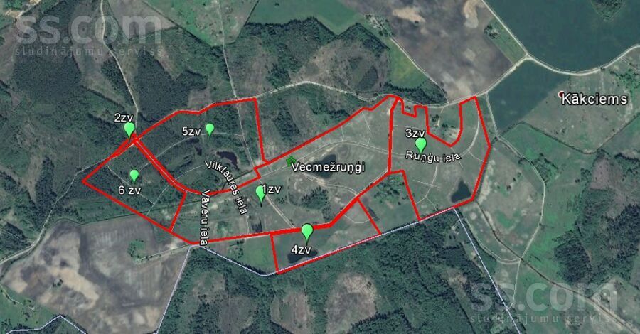 Vecmežruņģi, Kākciems, Rīgas rajons, Ropažu nov. — zeme