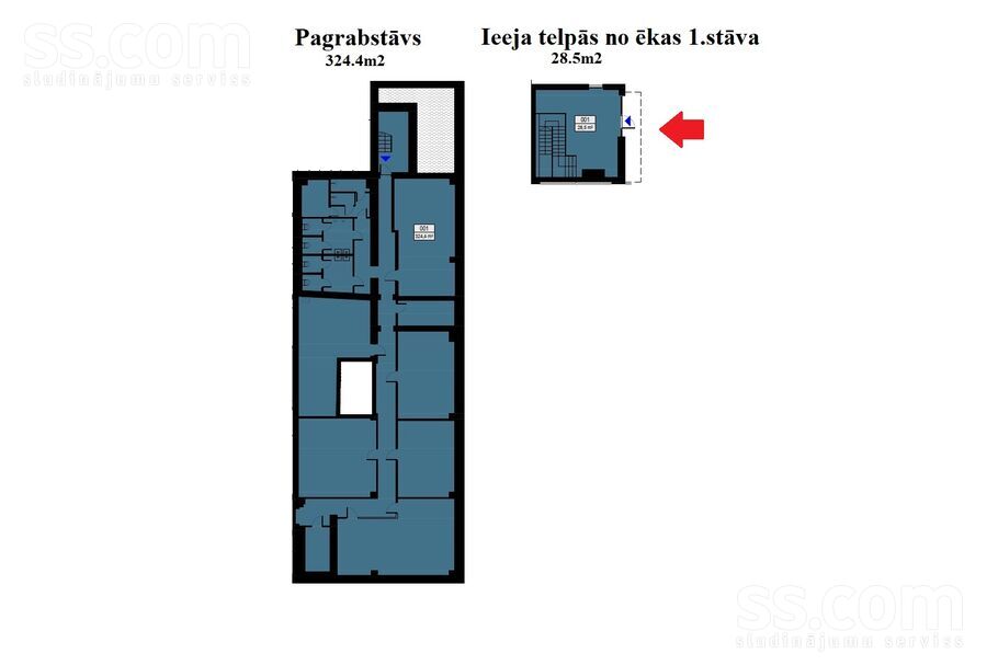 Brīvības iela 201, Rīga, Teika — telpa