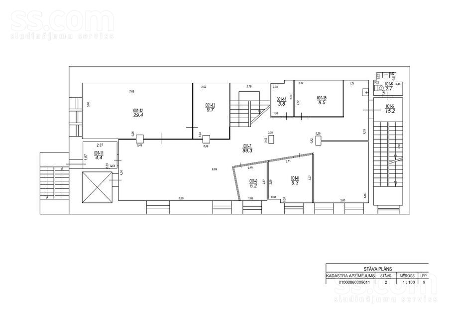 Krimuldas 2a, Rīga, Teika — telpa
