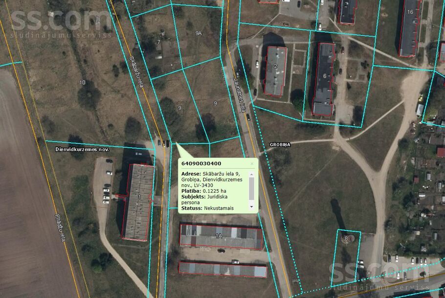 Skābāržu 9, Liepāja un raj., Grobiņa — zeme