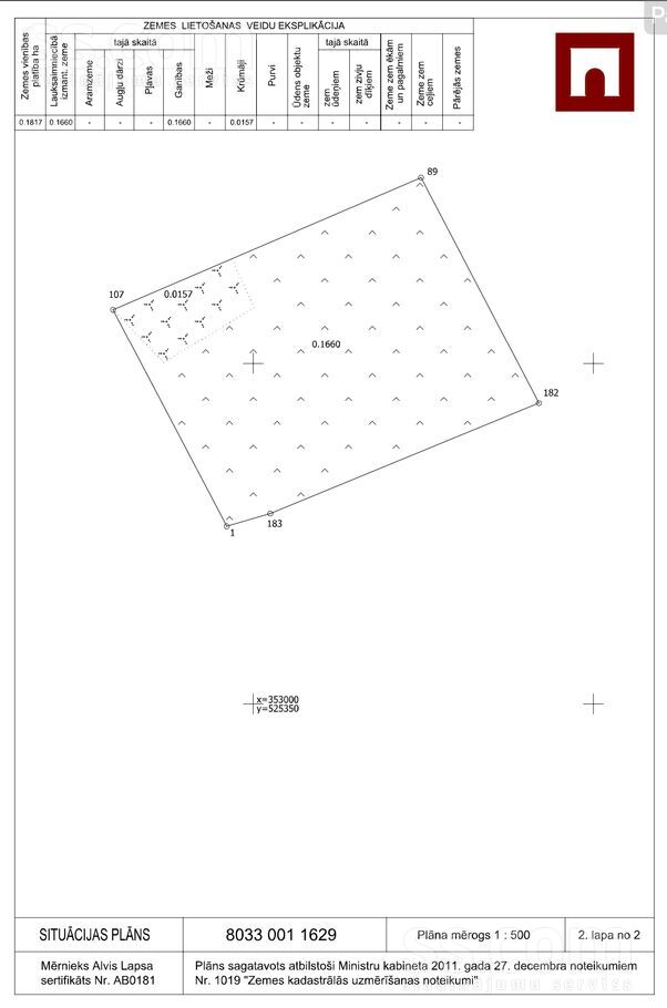 Upes 1a, Zvejniekciems, Saulkrastu l. t. — zeme