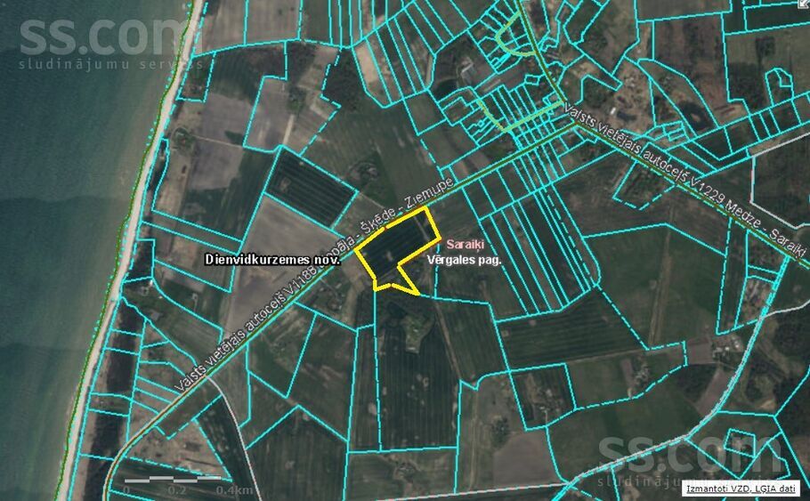 Saraiķi, Saraiķi, Liepāja un raj., Vērgales pag. — zeme