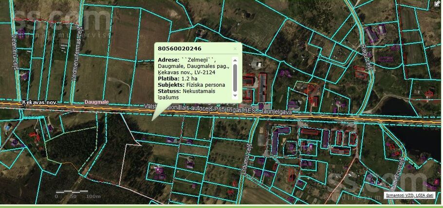 Zelmeņi, Daugmale, Rīgas rajons, Daugmales pag. — zeme