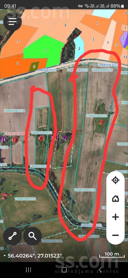 Zuji, Silmalas, Zuji, Rēzekne un raj., Silmalas pag. — zeme