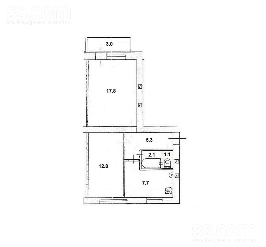 Jātnieku 75, Daugavpils un raj., Daugavpils — dzivoklis