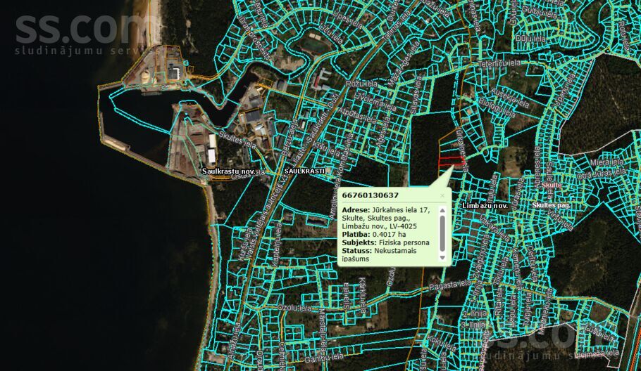 Jūrkalnes 17, Skulte, Limbaži un raj., Skultes pag. — zeme