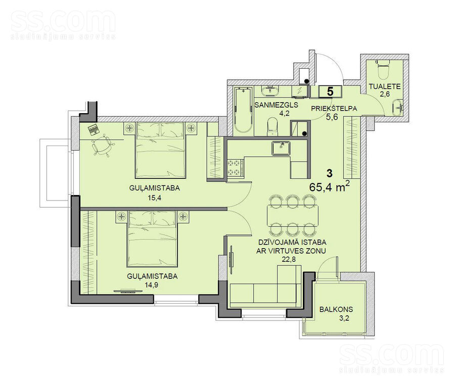 Bauskas 57, Rīga — dzivoklis