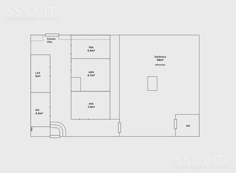 Barona 125, Rīga, centrs — telpa