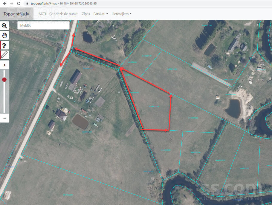 Beņķi, Jelgava un raj., Ozolnieku pag. — zeme