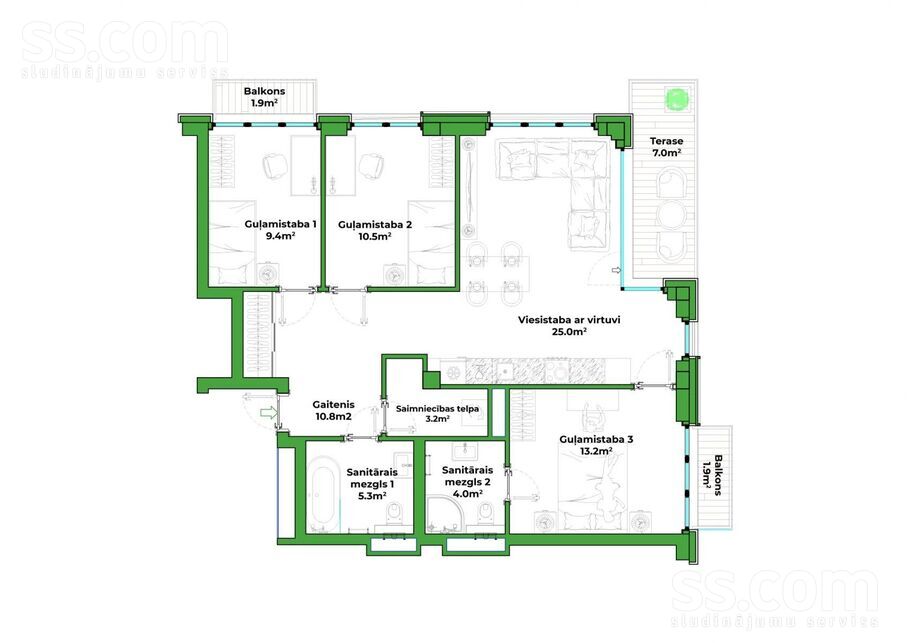 Mežmalas 10, Krustkalni, Rīgas rajons, Ķekavas pag. — dzivoklis