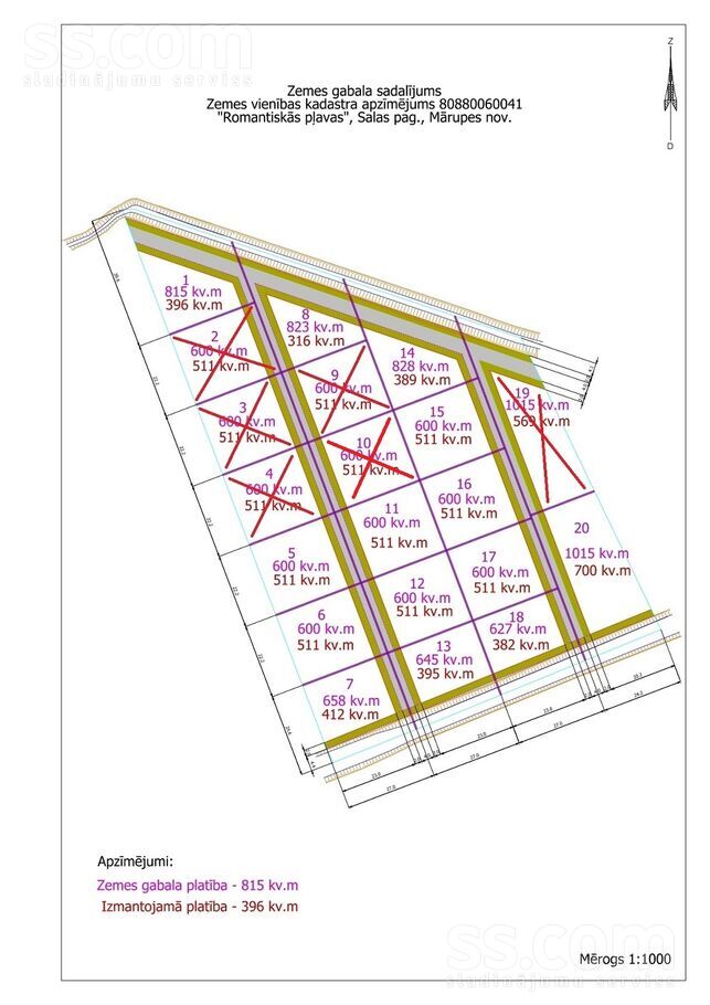 Romantiskās 10, Varkaļi, Rīgas rajons, Salas pag. — zeme