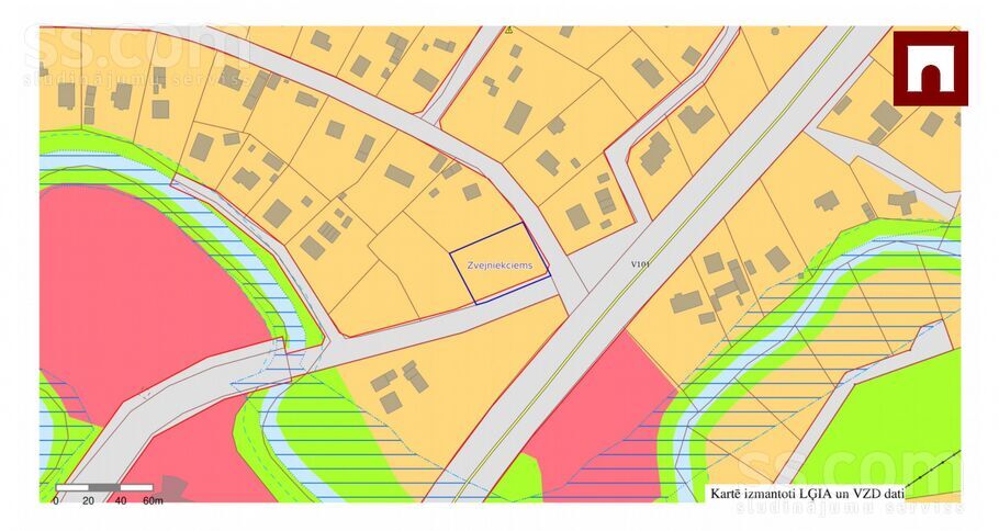 Upes 1a, Zvejniekciems, Saulkrastu l. t. — zeme