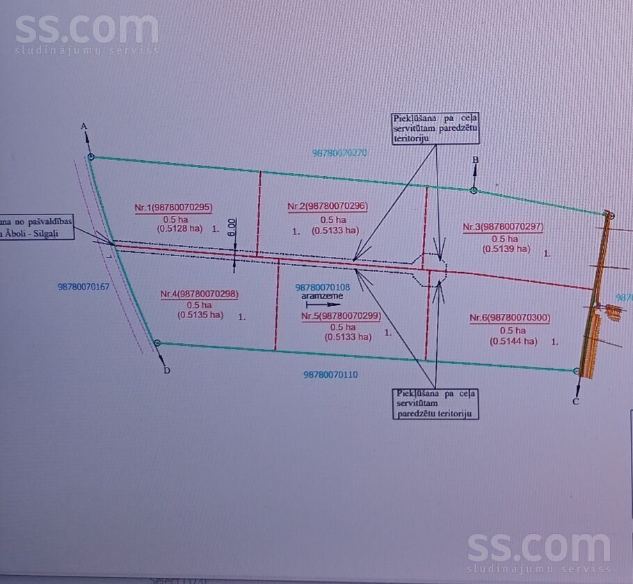 Birzgaļi, Sārnate, Ventspils un raj., Užavas pag. — zeme