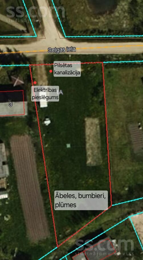 Selgas 1a, Aizkraukle un raj., Pļaviņas — zeme
