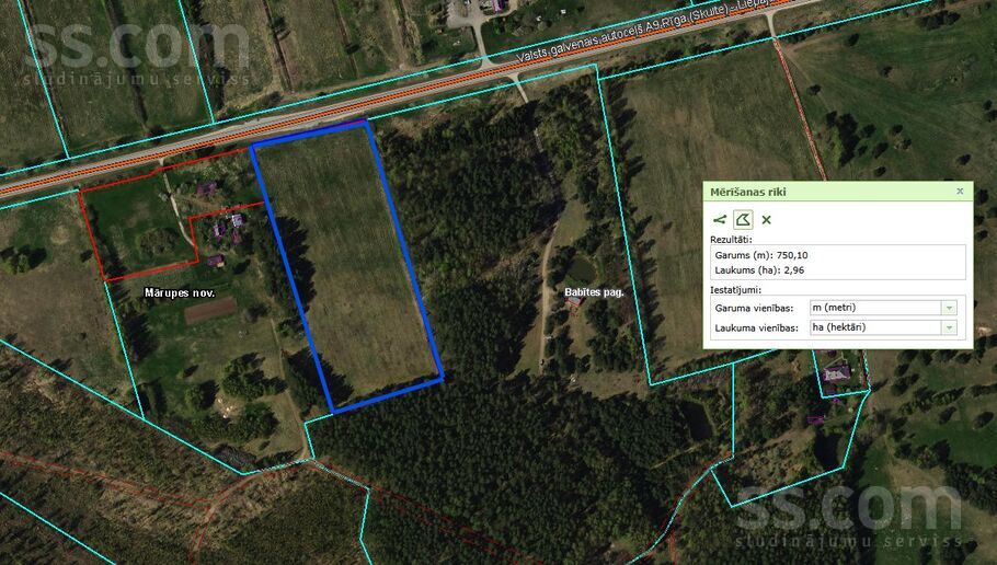 Baltegle, Trenči, Rīgas rajons, Babītes pag. — zeme