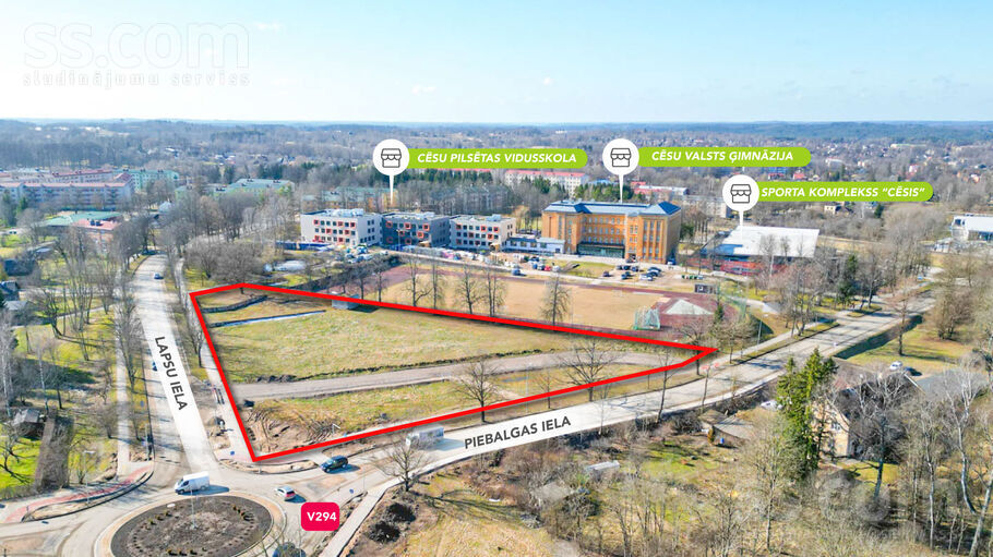 Piebalgas 20, Cēsis un raj., Cēsis — zeme