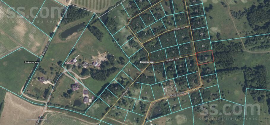 Zentenes 16, Pulkarne, Rīgas rajons, Ķekavas pag. — zeme
