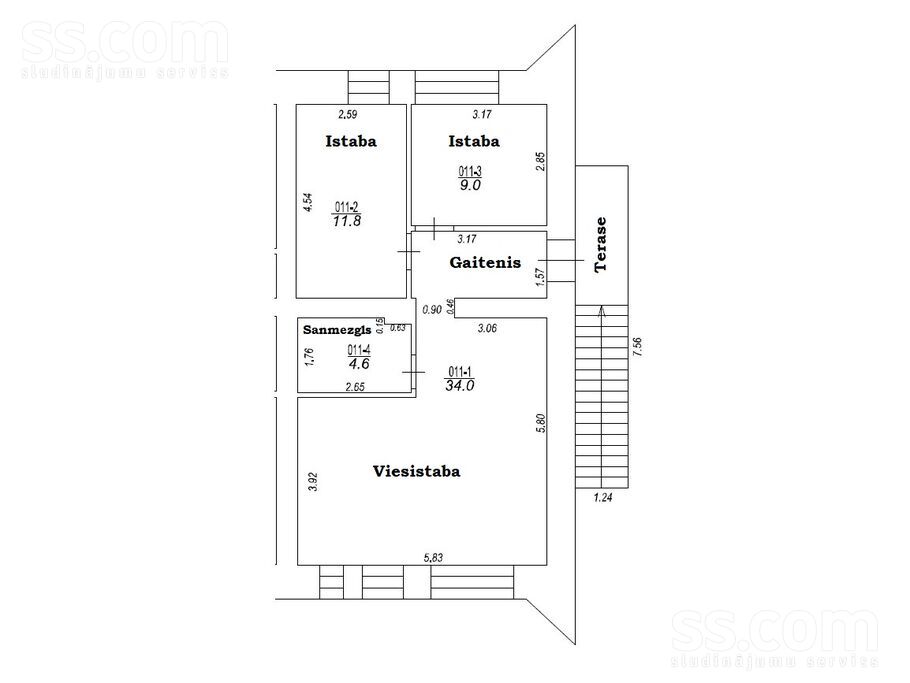 Mēness Dārzs 2, Ķesterciems, Tukums un raj., Engures pag. — dzivoklis