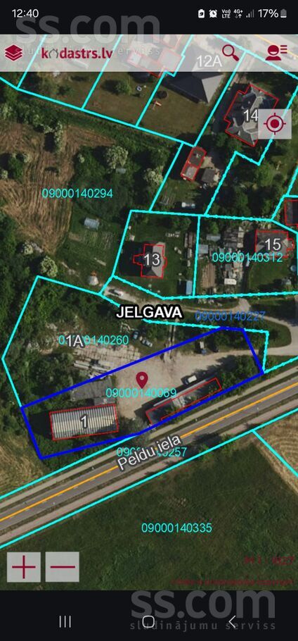 Peldu iela 1, Jelgava un raj., Jelgava — telpa