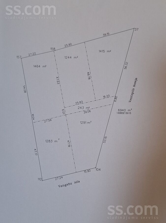 Ventspils šos 15, Jūrmala — zeme