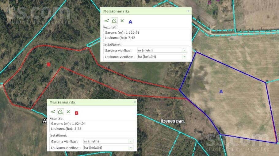 Priežukalni, Alūksne un raj., Ilzenes pag. — zeme