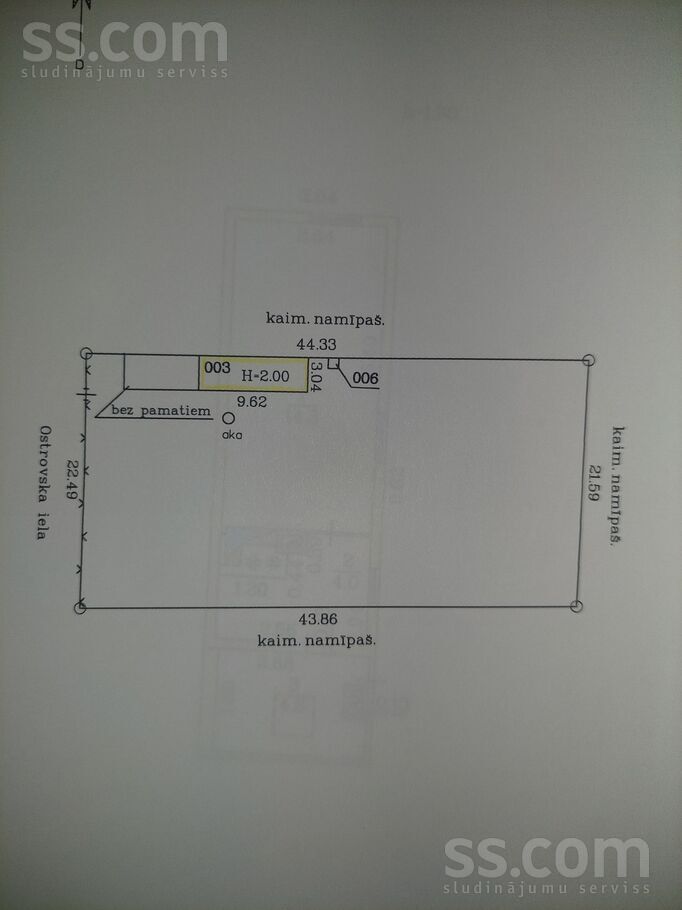 Ostrovska 5, Daugavpils un raj., Daugavpils — zeme