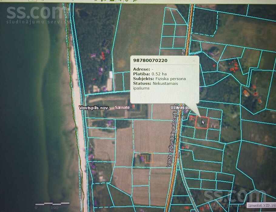 Stāvkrasti, Sārnate, Ventspils un raj., Užavas pag. — zeme