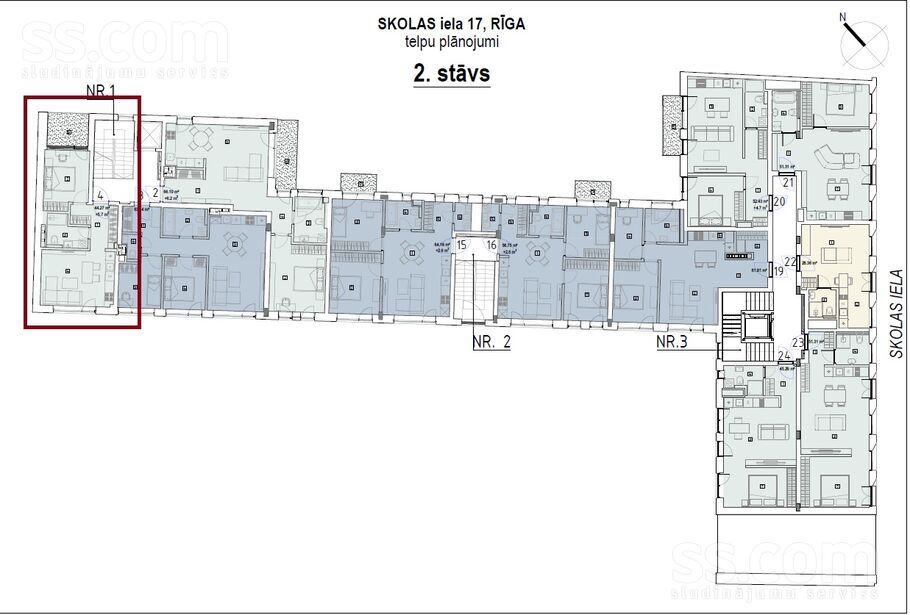 Skolas 17, Rīga — dzivoklis
