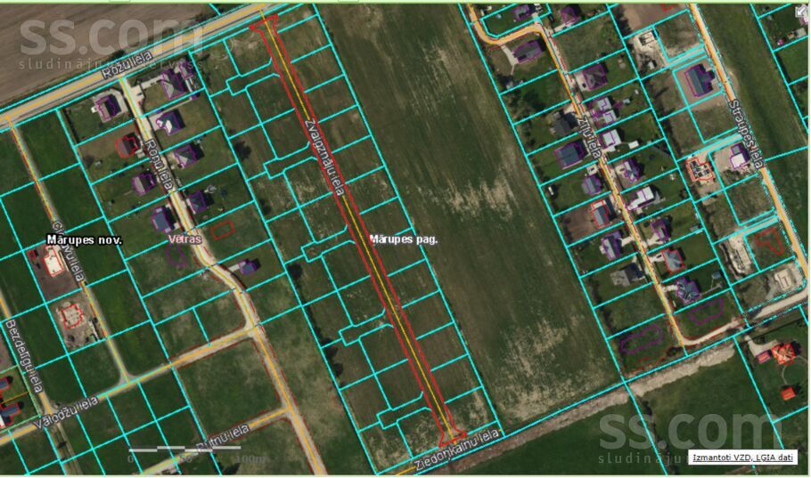Rožu - Zvaigznāju, Mārupe, Rīgas rajons, Mārupes pag. — zeme
