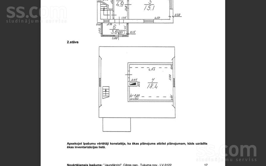 Jaundarziņu, Cēre, Tukums un raj., Cēres pag. — maja