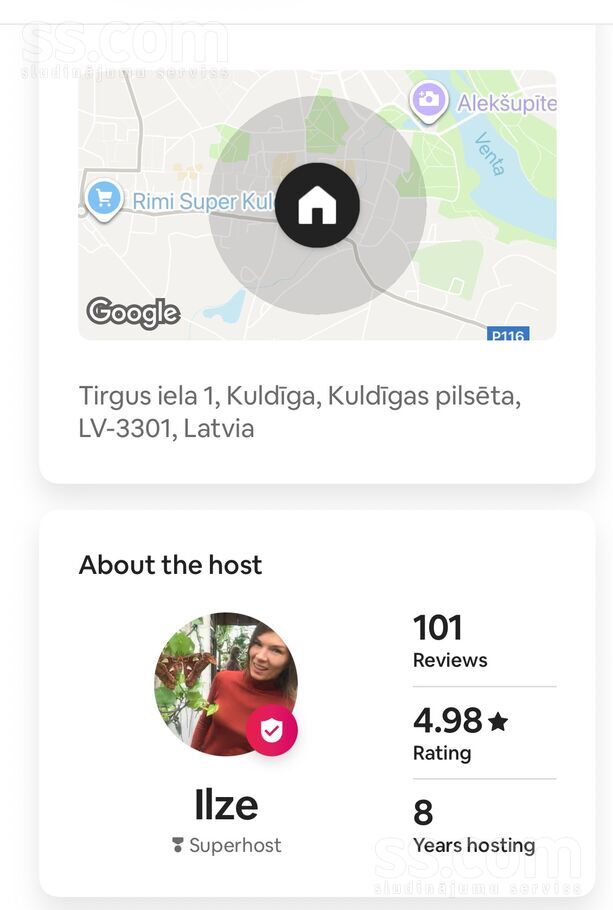 Tirgus iela 1, Kuldīga un raj., Kuldīga — dzivoklis