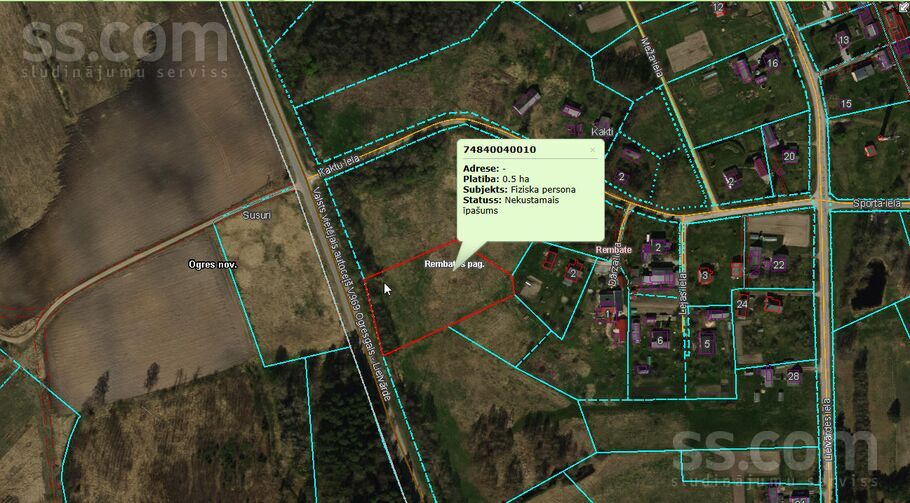 Kaktu 1, Rembate, Ogre un raj., Rembates pag. — zeme