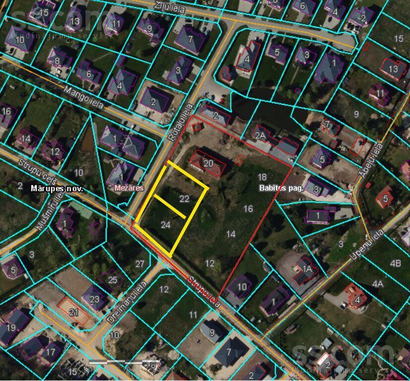 Strupi iela 22, Mežāres, Rīgas rajons, Babītes pag. — zeme