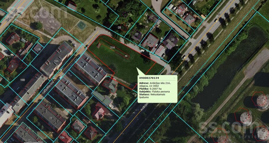 Aviacijas 21a, Jelgava un raj., Jelgava — zeme