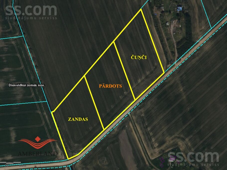 3 km no Grobiņas, Ālande, Liepāja un raj., Grobiņas pag. — zeme