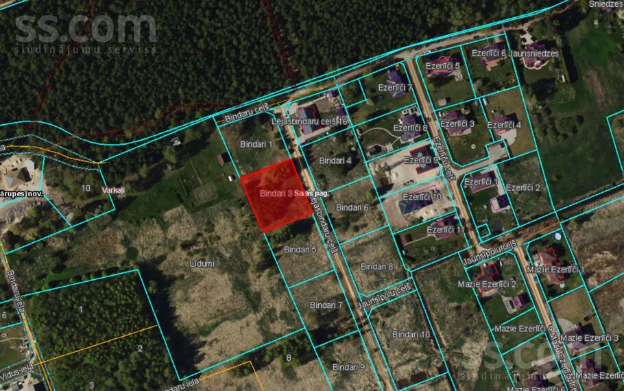 Bindari 14, Varkaļi, Rīgas rajons, Salas pag. — zeme