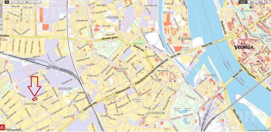Šampētera 17, Rīga — zeme