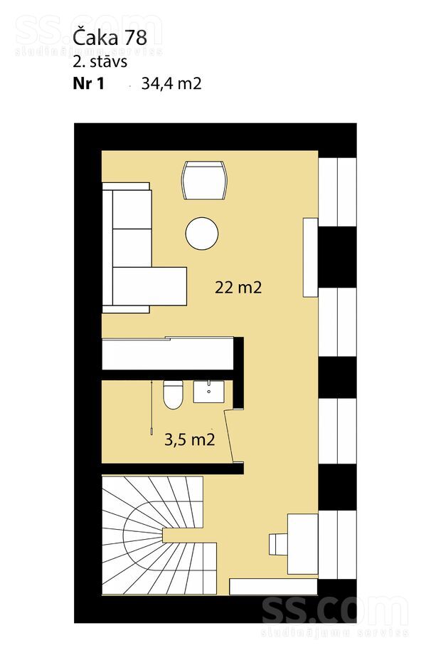 Čaka 78, Rīga — dzivoklis