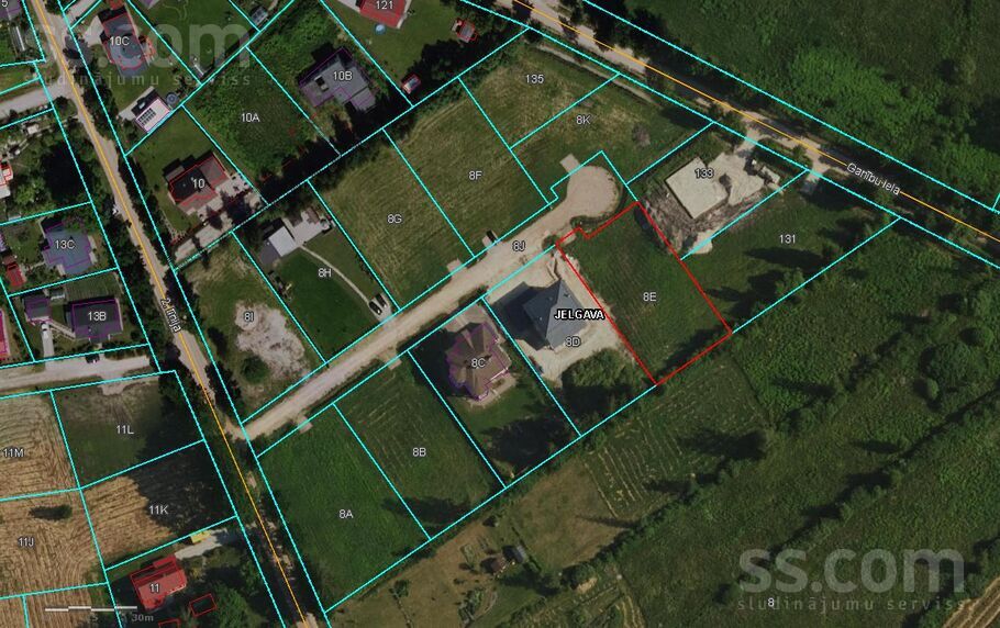 2.līnija 8e, Jelgava un raj., Jelgava — zeme